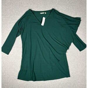 Soft Surroundings Womens Marla Dress Asymmetrical Overlay Layered Artsy Size 2X